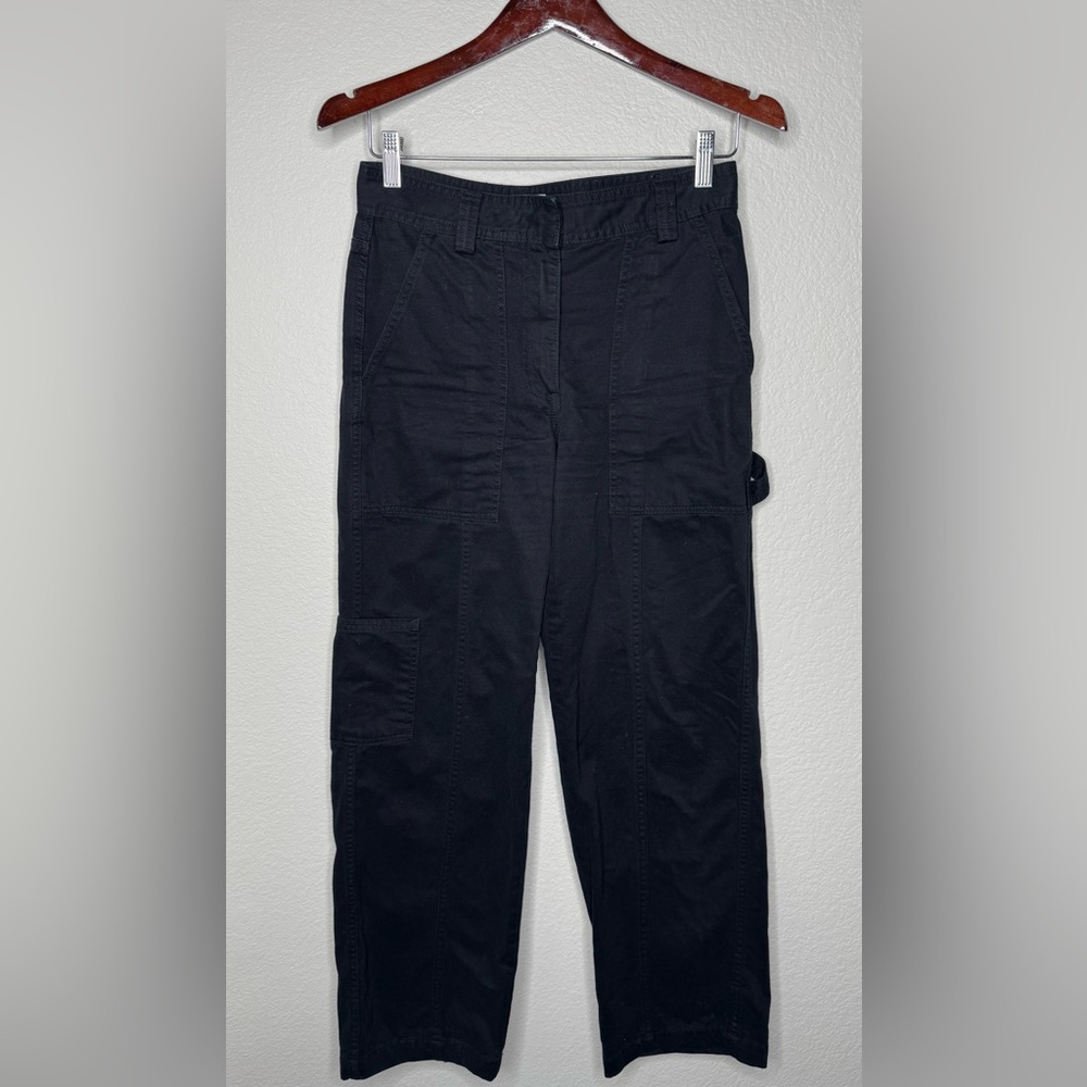 Sunday Best Aritzia Carpenter Utility Pants Cotton Size 6 Black Straight Leg